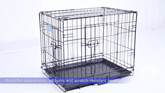 Wholesale Iron Crate Kennels Double Door Large Pet Dog Cage