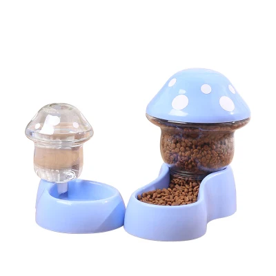Automatic Feeding Water Storage Pet Supplies Feeding Water Mushroom Drinking Water Bowl Dog Food Bucket Pet Supplies